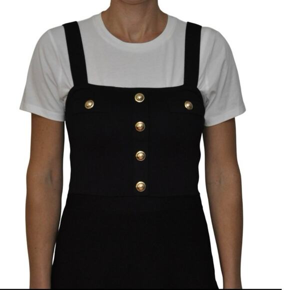 Michael Kors Fit & Flare Dress Sleeveless Stretch Viscose Black - Picture 3 of 8